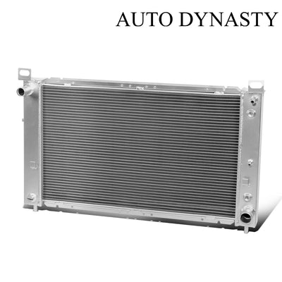 2-Rows Cooling Radiator+Fan Shroud <br>99-06 GMC Yukon Sierra AT 4.8L 5.3L V8