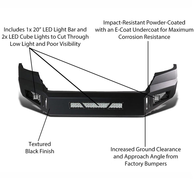 Heavy Duty Front Bumper Kit <br>15-20 Chevy Colorado