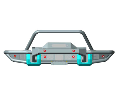 Tubular Heavy Duty Front Bumper 21-24 Ford bronco