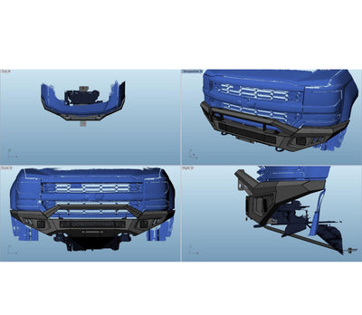 Heavy Duty Front Bumper Kit <br>10-18 Dodge Ram 2500, 3500