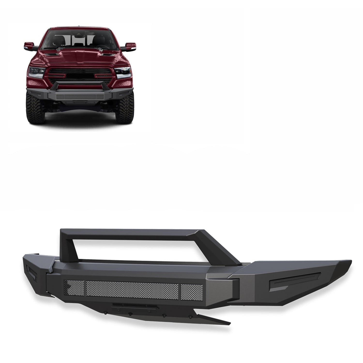 Heavy Duty Modular Front Bumper <br>19-24 Ram 1500