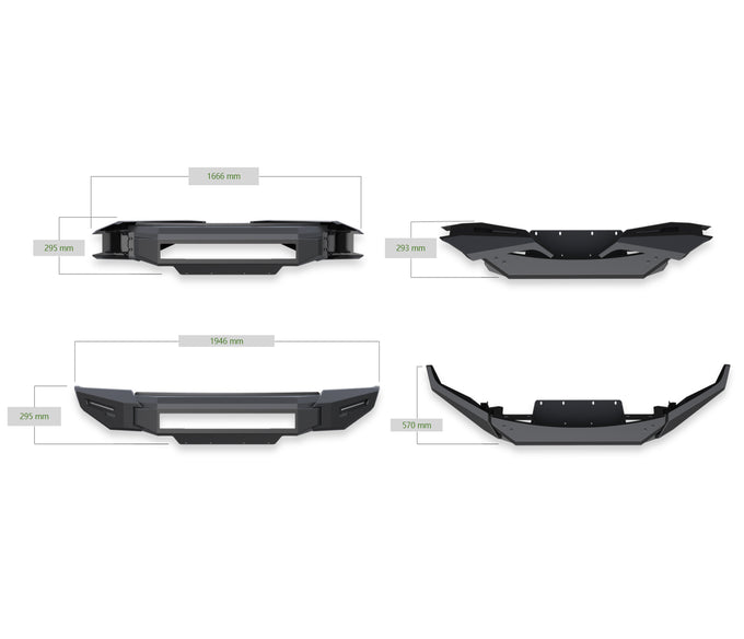 Heavy Duty Modular Front Bumper <br>19-24 Ram 1500