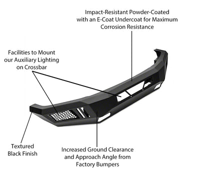 Heavy Duty Front Bumper <br>10-18 Dodge Ram 2500, 3500