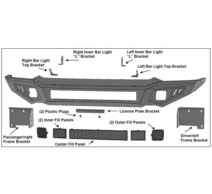 Heavy Duty Front Bumper-Bumper Only <br>14-21 Toyota Tundra