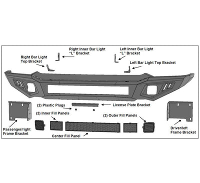 Heavy Duty Front Bumper Kit <br>14-21 Toyota Tundra