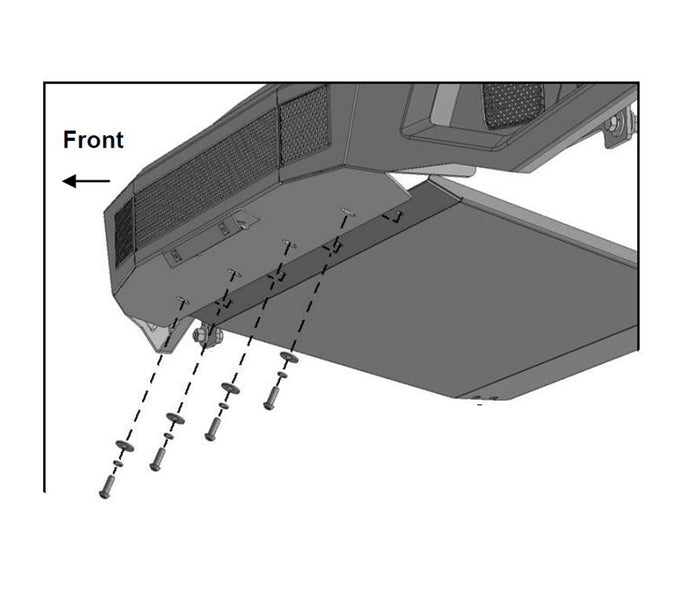Heavy Duty Front Bumper Skid Plate Only <br>14-21 Toyota Tundra