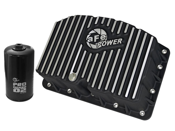Pro Series Engine Oil Pan Black <br> 11-22 Ford F-250/350 Super Duty