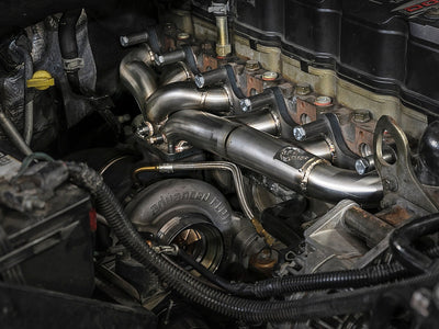 Twisted Steel Header T3 Turbo Manifold <br> 03-07 Dodge Cummins