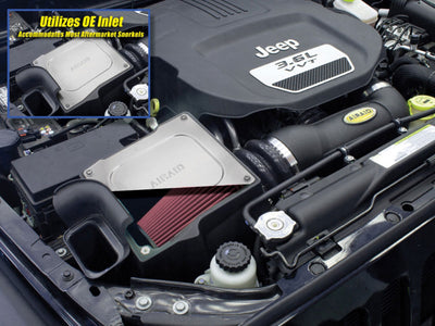 Engine Air Intake and Air Box Kit <br> 2012-2018 Jeep Wrangler JK