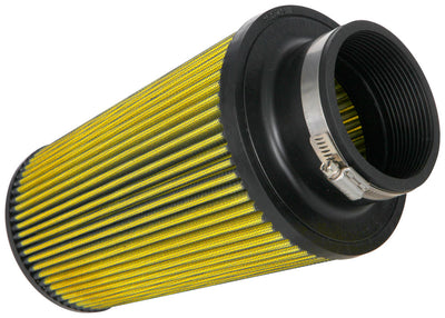 3-1/2in flange Cone Air Filter, Synthaflow <br> 6 Base, 4-5/8 Top, 9 in H
