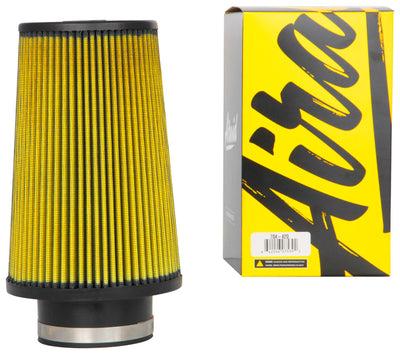 3-1/2in flange Cone Air Filter, Synthaflow <br> 6 Base, 4-5/8 Top, 9 in H
