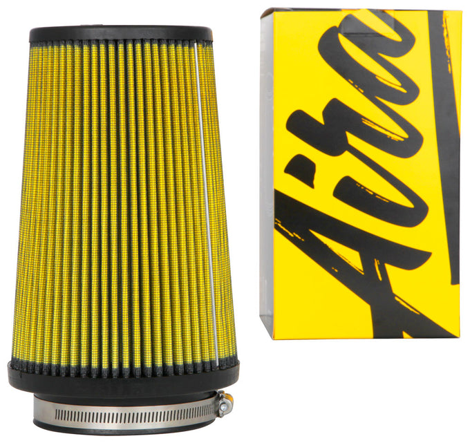 4in flange Cone Air Filter, Synthaflow <br> 6 Base, 4-5/8 Top, 9 in H