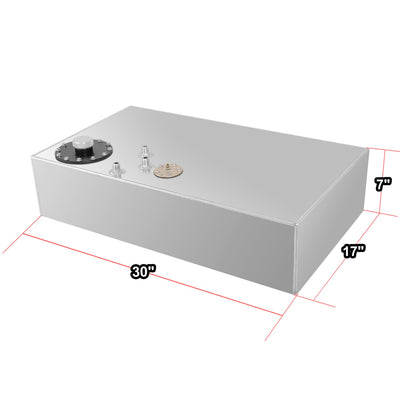 Aluminum Fuel Tank - 17 gal. <br> 30 L x 17 W x 7 in. H