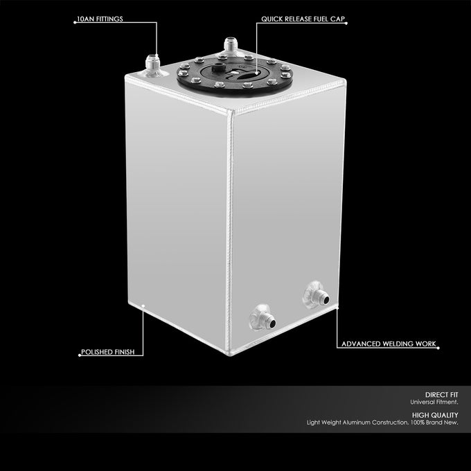 Aluminum Fuel Tank - 2.5 gal. <br> 13 H X 8 W X 8 in. D