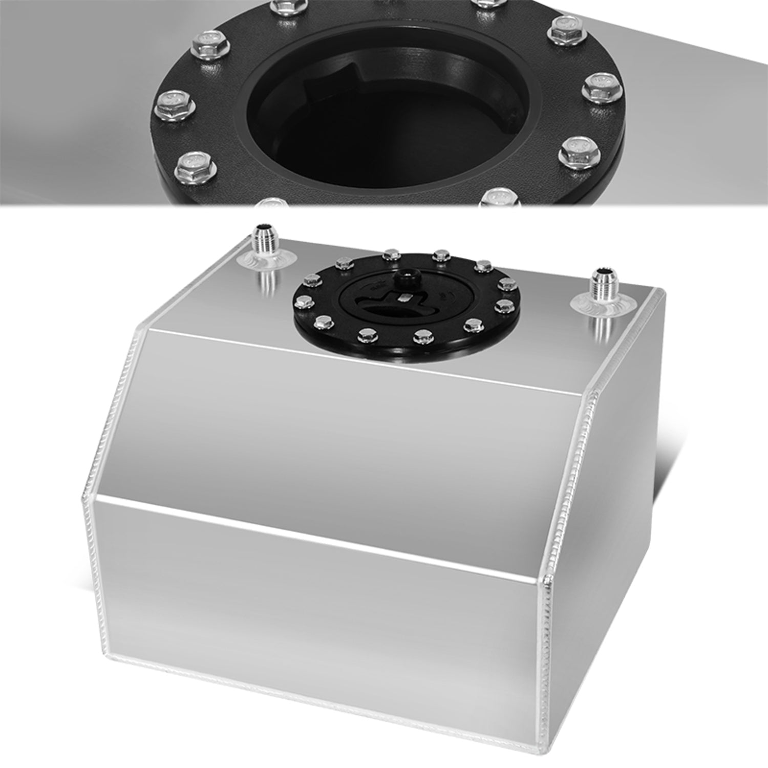 Aluminum Fuel Tank - 4 gal. <BR> 12 in. L x 10 in. W x 8 in. H