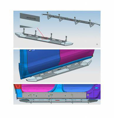 Heavy Duty Steel Running Boards <br>15-24 GMC Canyon, 15-24 Chevy Colorado
