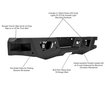 Heavy Duty Rear Bumper Kit <br>15-22 Chevy Colorado, 15-22 GMC Canyon