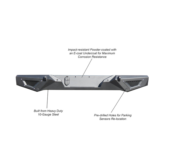 Heavy Duty Rear Bumper <br>20-24 Jeep Gladiator