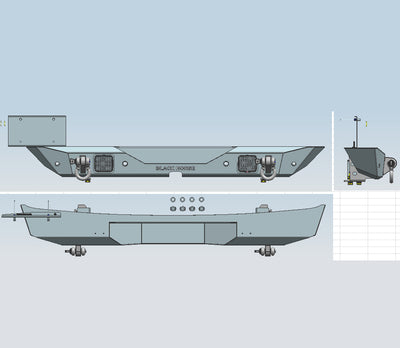 Heavy Duty Rear Bumper <br>18-24 Jeep Wrangler
