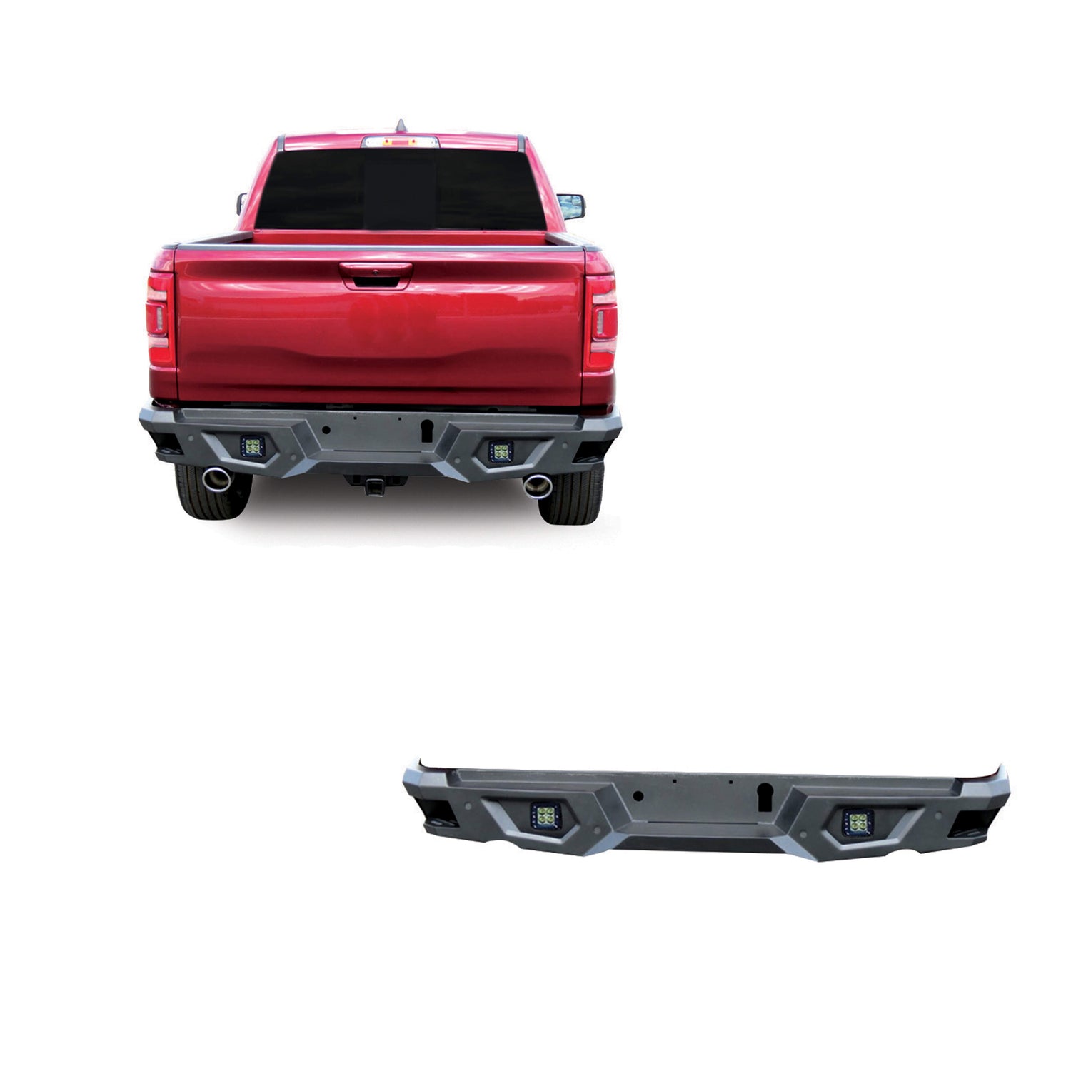 Super Heavy Duty Rear Bumper <br>19-24 Ram 1500