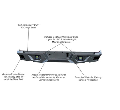 Super Heavy Duty Rear Bumper <br>19-24 Ram 1500