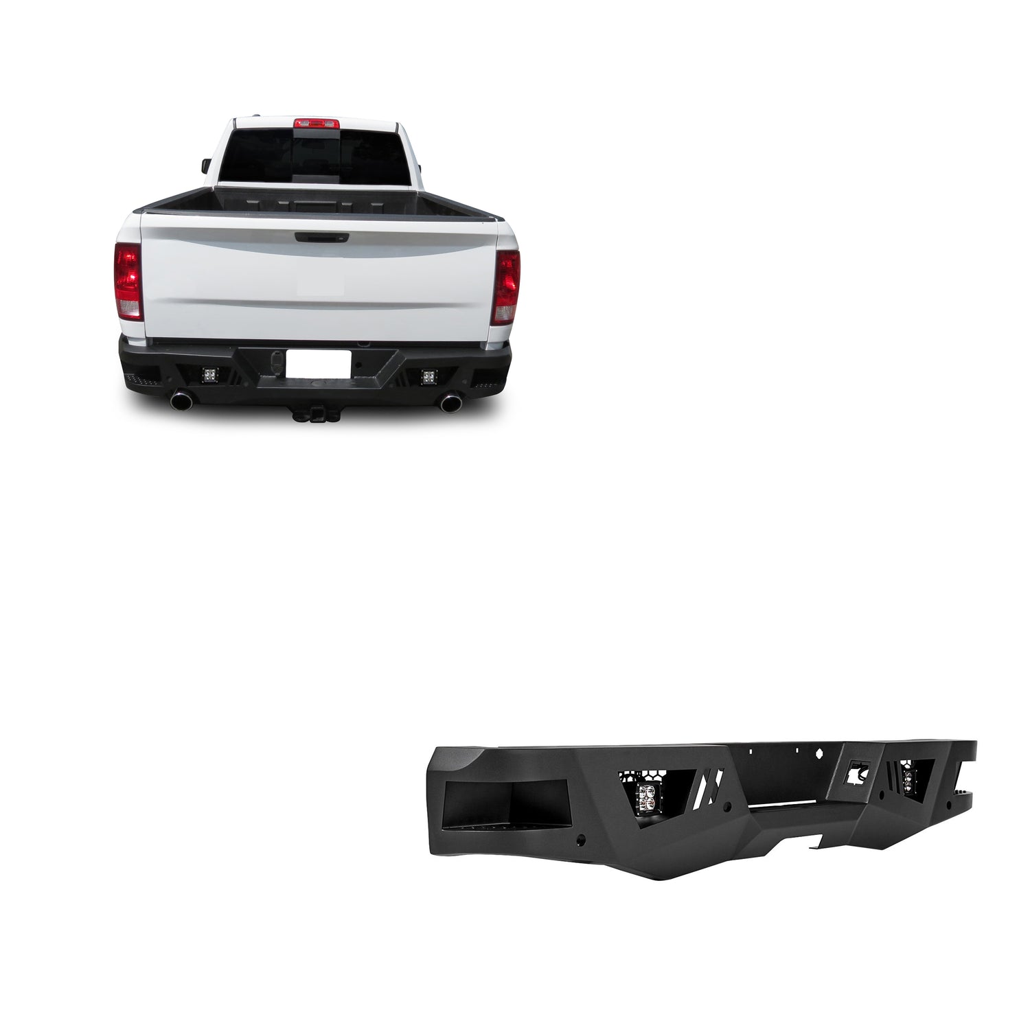 Heavy Duty Rear Bumper Kit <br>09-18 Dodge Ram 1500, 10-23 2500, 3500