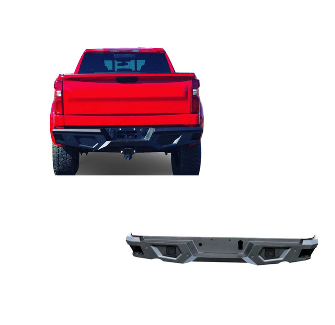 Heavy Duty Rear Bumper <br>19-24 Chevy Silverado, GMC Sierra 1500, 2500, 3500 HD