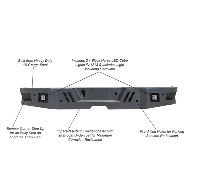 Super Heavy Duty Rear Bumper <br>14-21 Toyota Tundra