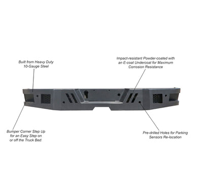 Super Heavy Duty Rear Bumper <br>14-21 Toyota Tundra