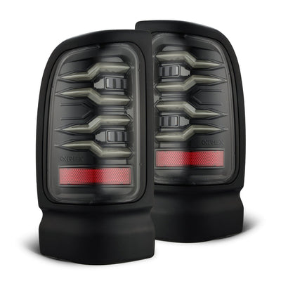 Black LUXX-Series LED Tail Lights <br> 94-01 Dodge Ram 1500 2500 3500