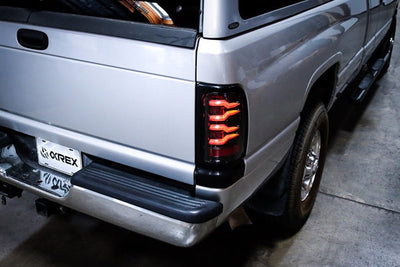 Black/Red LUXX-Series LED Tail Lights <br> 94-01 Dodge Ram 1500 2500 3500