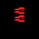 Black/Red LUXX-Series LED Tail Lights <br> 94-01 Dodge Ram 1500 2500 3500