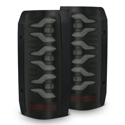 Black Luxx-Series LED Tail Lights <br> 87-96 Ford Bronco, F-150