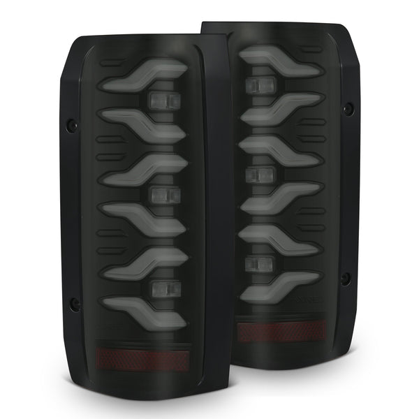Black Luxx-Series LED Tail Lights <br> 87-96 Ford Bronco, F-150