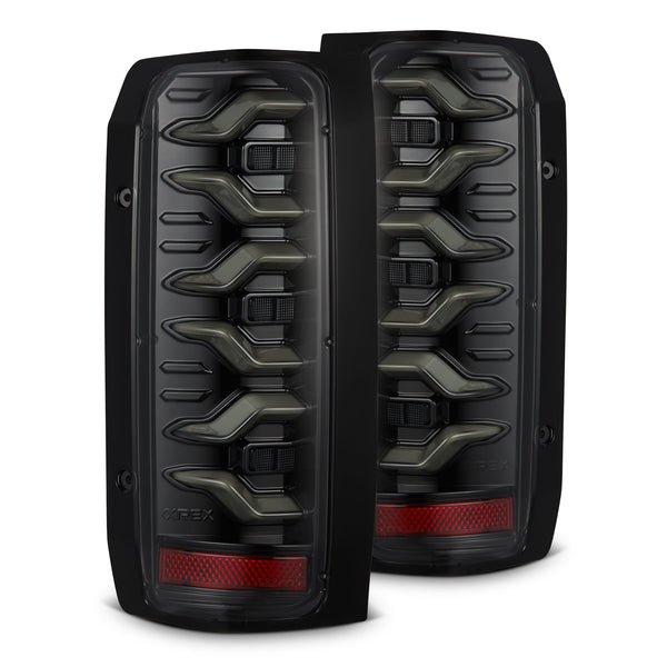 Black Luxx-Series LED Tail Lights <br> 87-96 Ford Bronco, F-150
