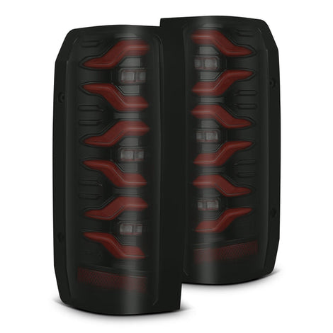 Black Red Luxx-Series LED Tail Lights <br> 87-96 Ford Bronco, F-150
