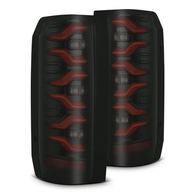 Black Red Luxx-Series LED Tail Lights <br> 87-96 Ford Bronco, F-150
