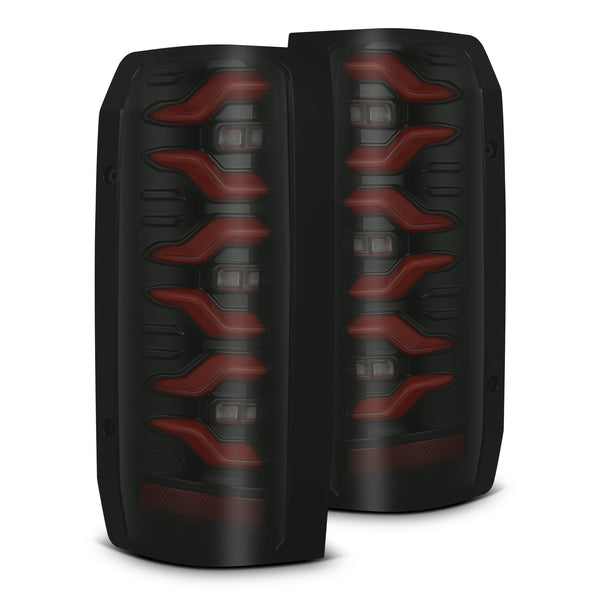 Black Red Luxx-Series LED Tail Lights <br> 87-96 Ford Bronco, F-150
