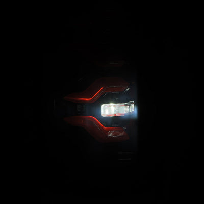 Black Red Luxx-Series LED Tail Lights <br> 87-96 Ford Bronco, F-150