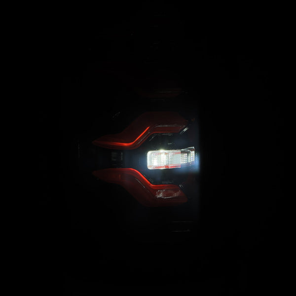 Black Red Luxx-Series LED Tail Lights <br> 87-96 Ford Bronco, F-150