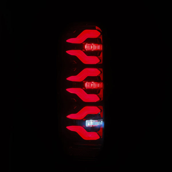 Black Red Luxx-Series LED Tail Lights <br> 87-96 Ford Bronco, F-150
