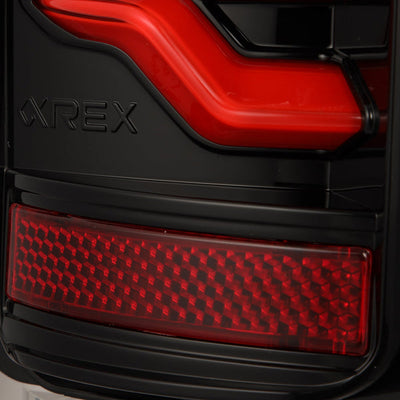 Black Red Luxx-Series LED Tail Lights <br> 87-96 Ford Bronco, F-150