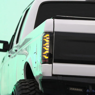 Black Red Luxx-Series LED Tail Lights <br> 87-96 Ford Bronco, F-150