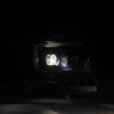 Black LUXX-Series LED Projector Headlights <br> 09-14 Ford F-150