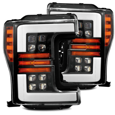 NOVA Active LED DRL Sequential Projector Headlights <br> 17-19 Ford F-250 F-350 F-450 F-550 Super Duty