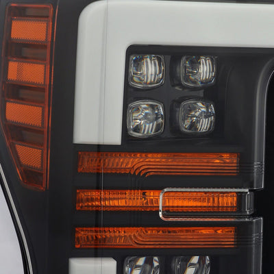 NOVA Active LED DRL Sequential Projector Headlights <br> 17-19 Ford F-250 F-350 F-450 F-550 Super Duty