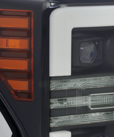 PRO-Series Active LED Sequentail Projector Headlight <br> 17-19 Ford F-250 F-350 F-450 F-550 Super Duty