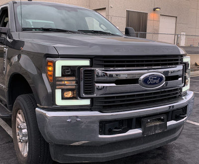 PRO-Series Active LED Sequentail Projector Headlight <br> 17-19 Ford F-250 F-350 F-450 F-550 Super Duty