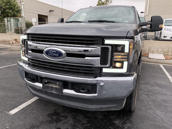 PRO-Series Active LED Sequentail Projector Headlight <br> 17-19 Ford F-250 F-350 F-450 F-550 Super Duty