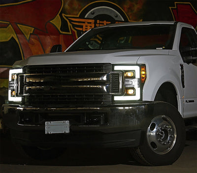 PRO-Series Active Sequential Projector Headlights <br> 17-19 Ford F-250 F-350 F-450 F-550 Super Duty